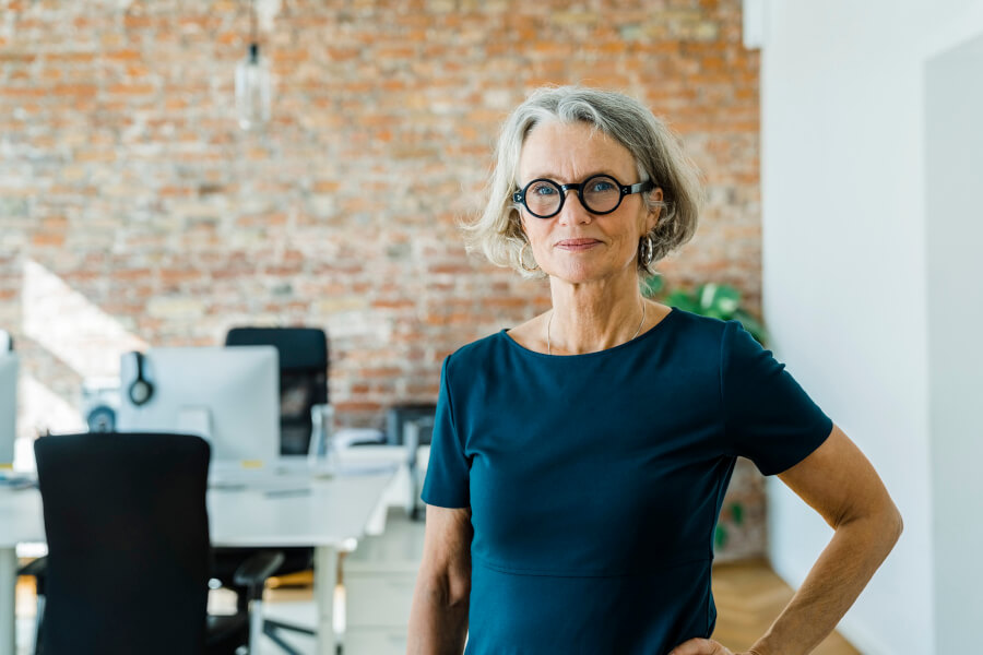 Portrait Of A Senior Businesswoman approaching retirement age
